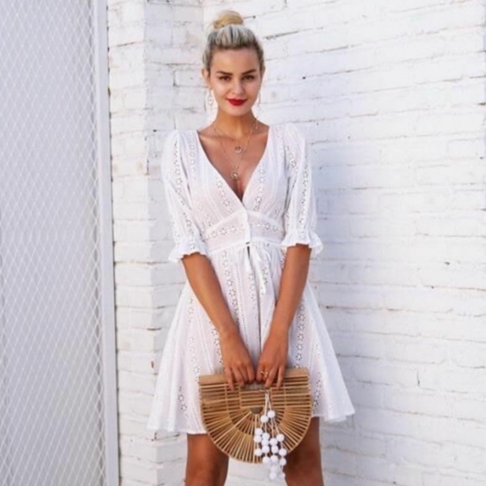 For Love & Lemons white eyelet dress